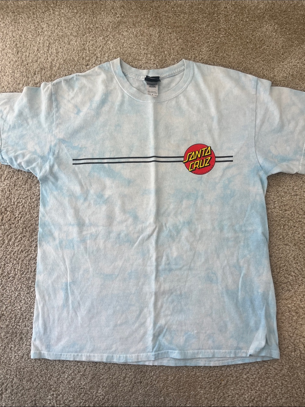 Santa Cruz light blue tie dye T-shirt Men’s Large